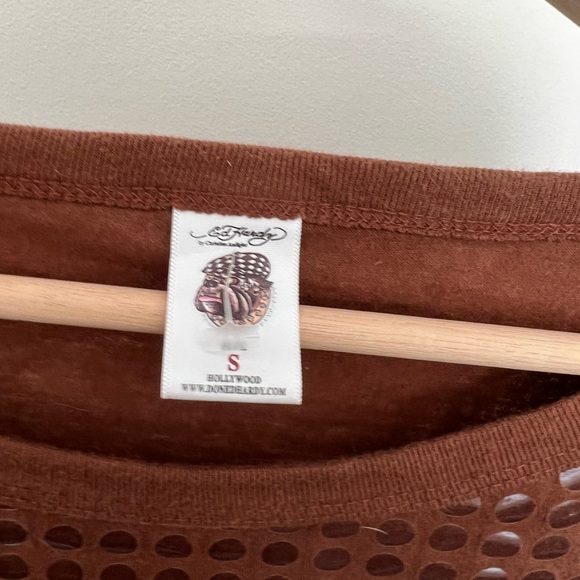 Y2K ed hardy orange top - Picture 2 of 3